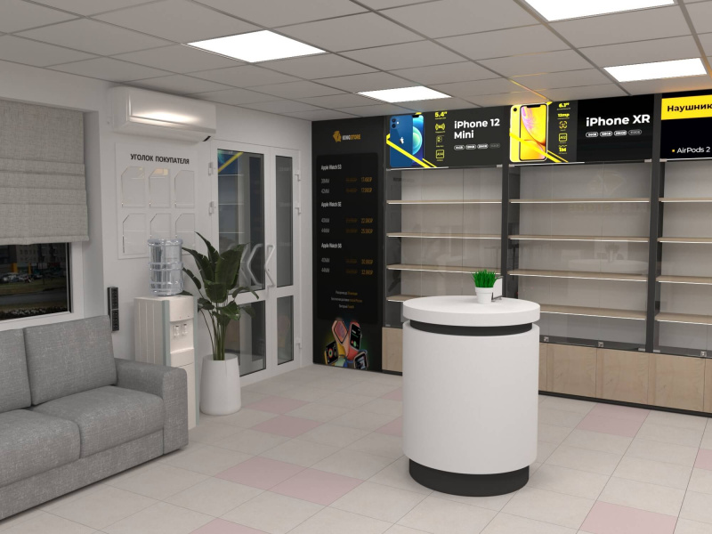 Магазин сотовой техники и электроники KingStore | Стильное оформление торговых помещений