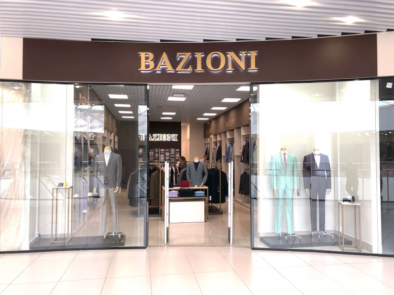 Мужская одежда "Bazioni" | Производство и сборка торгового оборудования