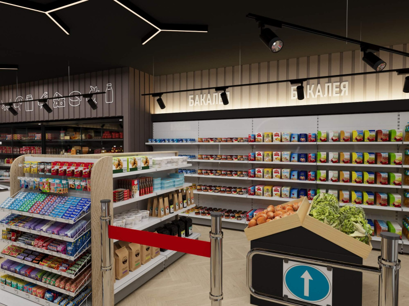 Дизайн продуктового магазина | Производство и сборка торгового оборудования