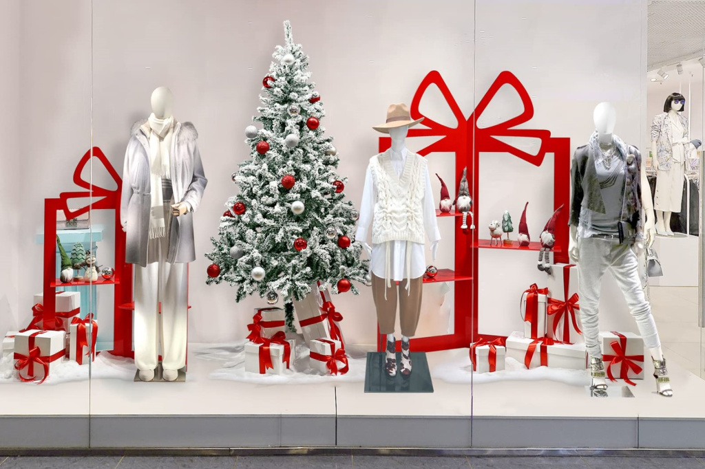 Украшение магазина к новому году, основные аспекты