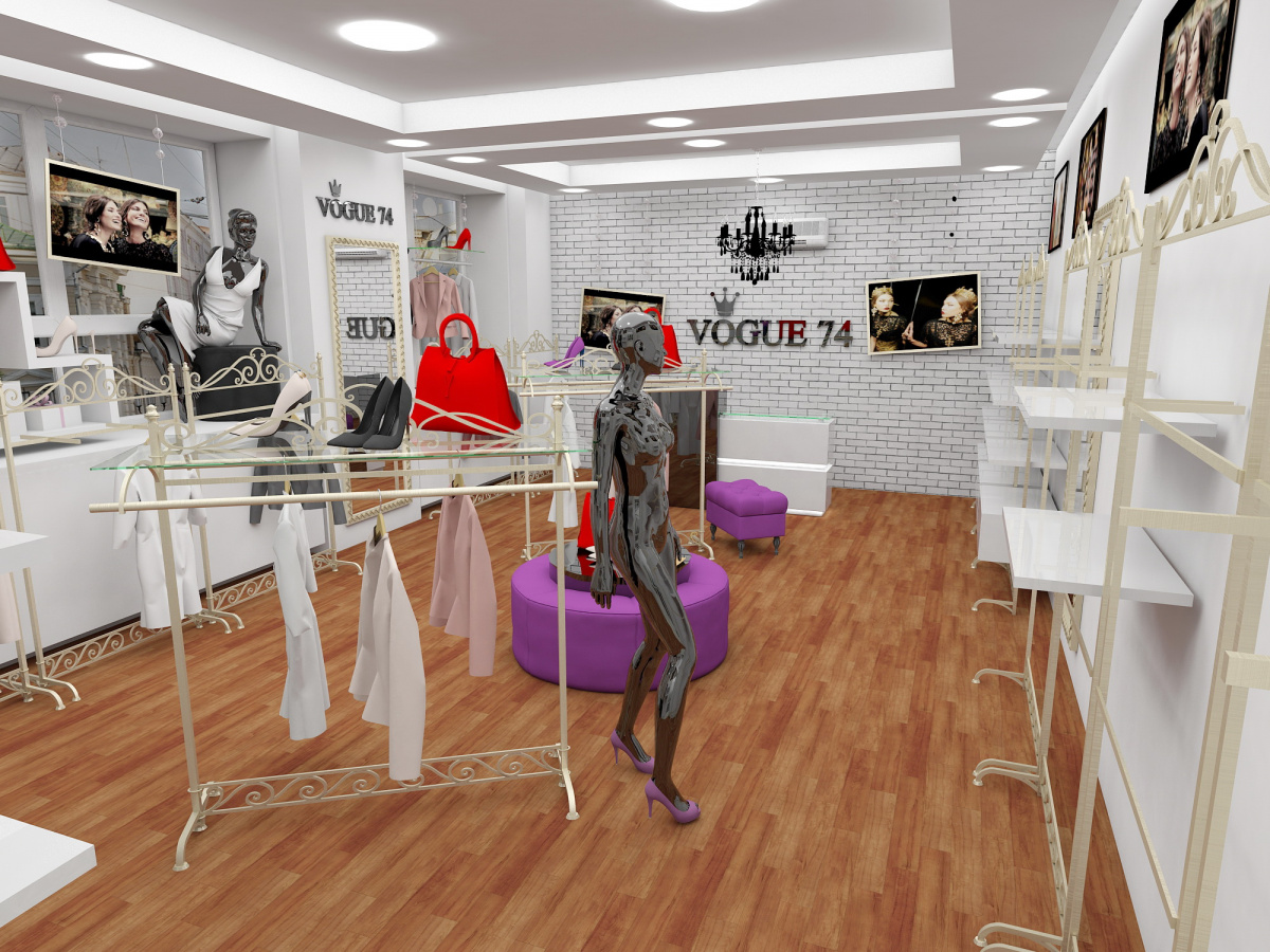 Интерьер магазина женской одежды