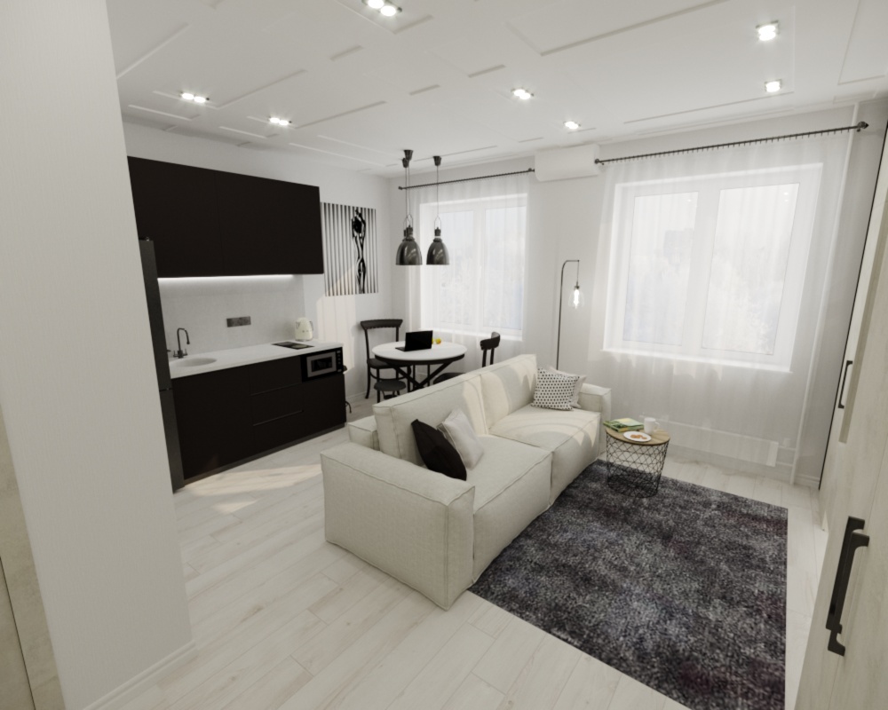 Дизайн-проект квартиры-студии: интерьер и планировка