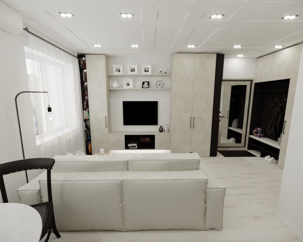 Квартира-студия площадью 25 кв.м. - заказать дизайн-проект по выгодной цене, фото проектов