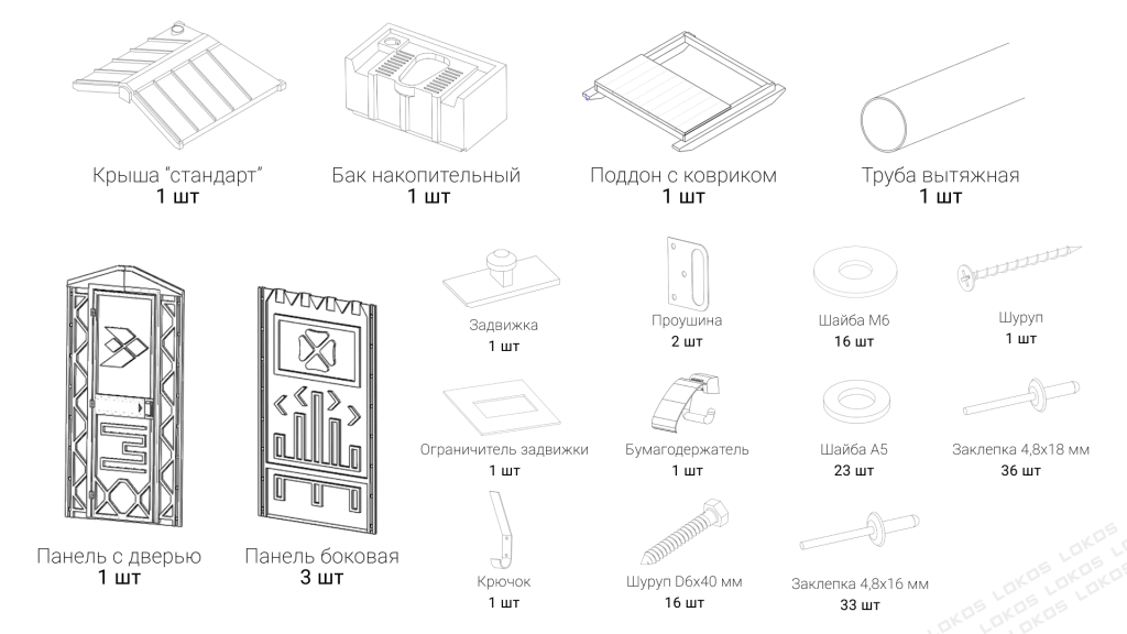 Что понадобится для сборки туалетной кабины?