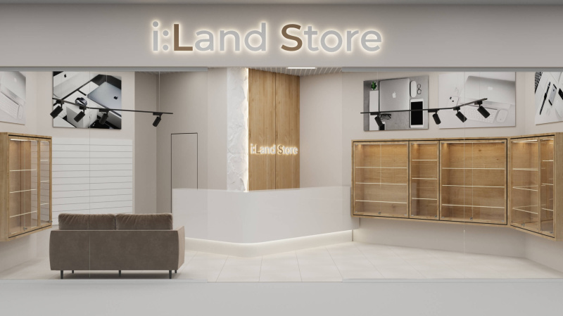 Магазин техники Apple "Ilandstore" | Производство и сборка торгового оборудования